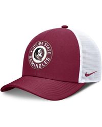 Nike - Garnet/white Florida State Seminoles Rise Primetime Performance Trucker Adjustable Hat - Lyst