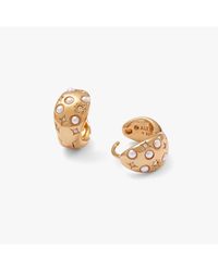 ALEX AND ANI - Pearl Basics Accents Huggie Hoop Earrings - Lyst