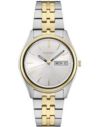 Seiko - Essentials Two-tone Stainless Steel Bracelet Watch 37mm - Lyst