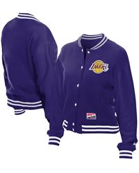 KTZ - Los Angeles Lakers Throwback Full-snap Jacket - Lyst