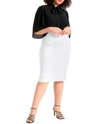 Eloquii - Plus Size Neoprene Pencil Skirt - Lyst