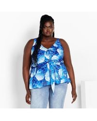 City Chic - Plus Size Serena Print Top - Lyst