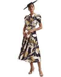 Phase Eight - Bella Puff Sleeve Printed Shirt Dress - Lyst