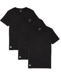 Lacoste - 3-Pack Crew Neck Regular Fit Essential T-Shirt Clothing, Cotton - Lyst