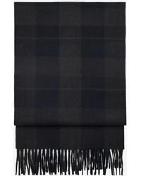 Mango - Check Fringed Scarf - Lyst