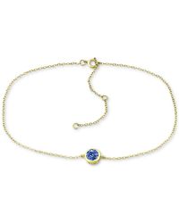 Giani Bernini Lab-created Opal Ankle Bracelet (also In Cubic Zirconia), Created For Macy's - Metallic