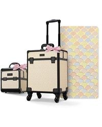 Byootique - 2-piece Makeup Train Case Cosmetic Organizer Kit Art Deco Bloom Salon - Lyst