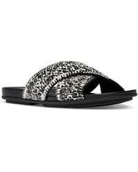Fitflop - Gracie Woven Cross Slide Sandals - Lyst