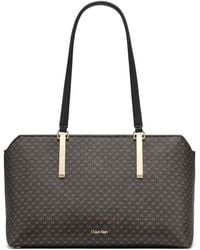 Calvin Klein - Lori Mini Signature Top Zipper Tote Bag - Lyst