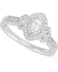 Macy's - Diamond Marquise Halo Engagement Ring (1/2 Ct. T.w. - Lyst