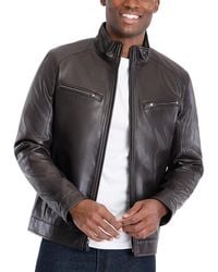 Michael Kors - Perforated Faux Leather Moto Jacket - Lyst