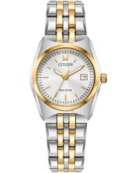 Citizen - Eco-drive Corso Stainless Steel Bracelet Watch 28mm - Lyst