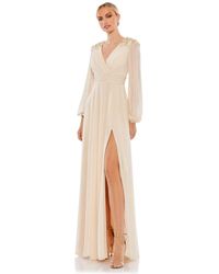 Mac Duggal - Ieena Embellished Shoulder Blouson Sleeve Evening Gown - Lyst