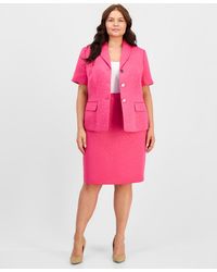 Kasper - Plus Size Circle Jacquard Knee-length Pencil Skirt - Lyst