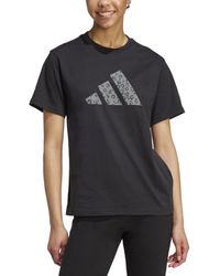adidas - Cotton Animal-print Logo Crewneck T-shirt - Lyst