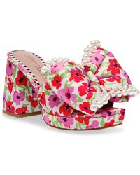 Betsey Johnson - Maccie Beaded Bow Platform Dress Sandals - Lyst