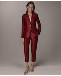 Donna Karan - One Button Novelty Blazer Mid Rise Straight Leg Pants - Lyst