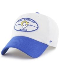 '47 - 47 Brand Cream/royal Los Angeles Rams Pique Patch Clean Up Adjustable Hat - Lyst