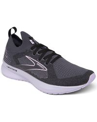 Brooks Levitate Stealthfit 5 Running Shoe In Black/ebony/lilac At ...