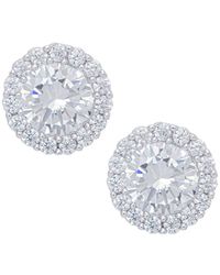 Macy's - Cubic Zirconia Round Stud Plate Earrings - Lyst