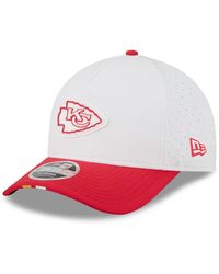 KTZ - White/red Kansas City Chiefs 2025 Nfl Training Camp A-frame 9forty Adjustable Hat - Lyst