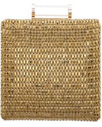 Nina - Mini Crystal Encrusted Minaudiere Lift Lock Clutch - Lyst