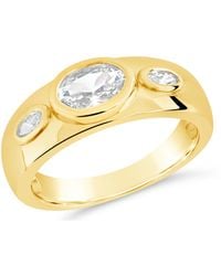 Sterling Forever - Soren Oval Cubic Zirconia Statement Ring - Lyst