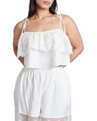 Eloquii - Plus Size Camisole Lace Crop Top - Lyst