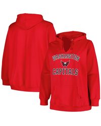 Profile - Washington Capitals Plus Size Arch Over Logo Pullover Hoodie - Lyst