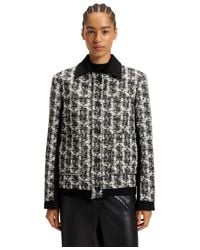BOSS - Boss By Patterned Feather Tweed Regular-fit Jacket - Lyst