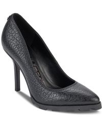 Karl Lagerfeld - Madelyn Slip On Pointed Toe Lug Sole Pumps - Lyst