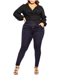 City Chic - Plus Size Harley Short Western Corset Jean - Lyst