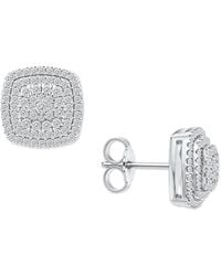 Macy's - Diamond Square Cluster Stud Earrings (1/2 Ct. T.w. - Lyst