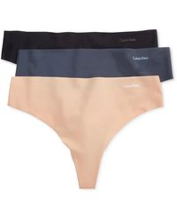 Calvin Klein - Invisibles 3-pack Thong Underwear Qd3558 - Lyst