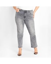 City Chic - Plus Size Harley Fit Keyla Straight Jean - Lyst