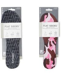 Foot Petals Flat Socks 2 Pair Bundle - Multicolor