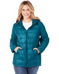 Woman Within - Plus Size Packable Puffer Jacket - Lyst