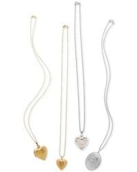 Macy's - Locket Pendant Necklace Collection In Sterling Silver 14k Gold - Lyst