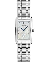 Longines - Swiss Dolcevita Stainless Steel Bracelet Watch 23x37mm L55124876 - Lyst