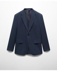 Mango - 100% Linen Slim-fit Suit Blazer - Lyst
