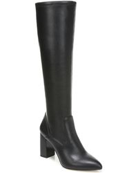 Franco Sarto - Katherine Wide Calf Block Heel Pointed Toe Knee High Boots - Lyst