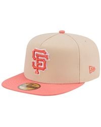 KTZ - Light Beige/coral San Francisco Giants Two-tone Color Pack A-frame 59fifty Fitted Hat - Lyst