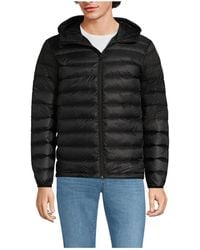 Lands' End - Hooded Wanderweight Packable Down Jacket - Lyst