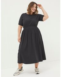 FatFace - Plus Size Navi Midi Jersey Dress - Lyst
