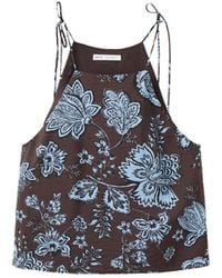 Mango - Floral-print Halter Top - Lyst