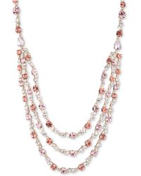 Givenchy - Gold-tone Crystal Multi Row Necklace - Lyst