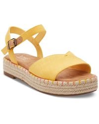 TOMS - Abby Braided Espadrille Flatform Sandals - Lyst