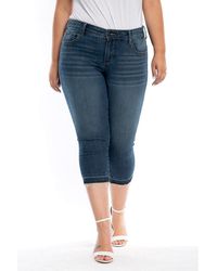 Slink Jeans - Plus Size Mid Rise Crop Jeans - Lyst