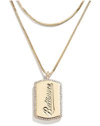 WEAR by Erin Andrews - X Baublebar Baltimore Orioles Dog Tag Necklace - Lyst
