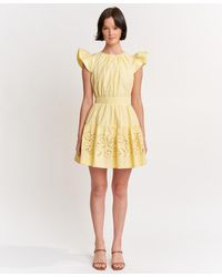 En Saison - Taylor Cotton Eyelet Fit & Flare Mini Dress - Lyst